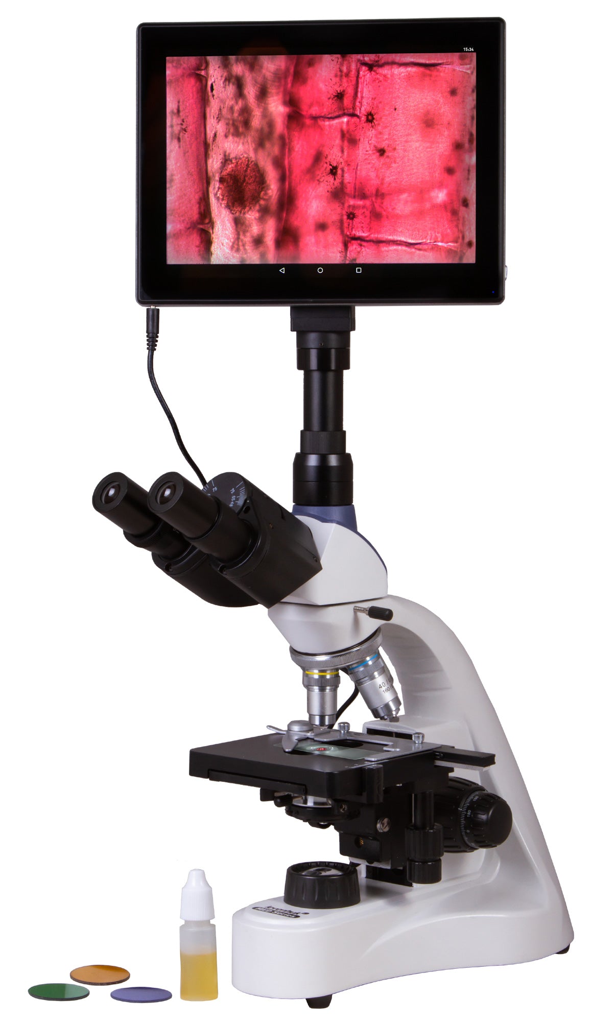 Microscopio trinoculare digitale Levenhuk MED D10T LCD