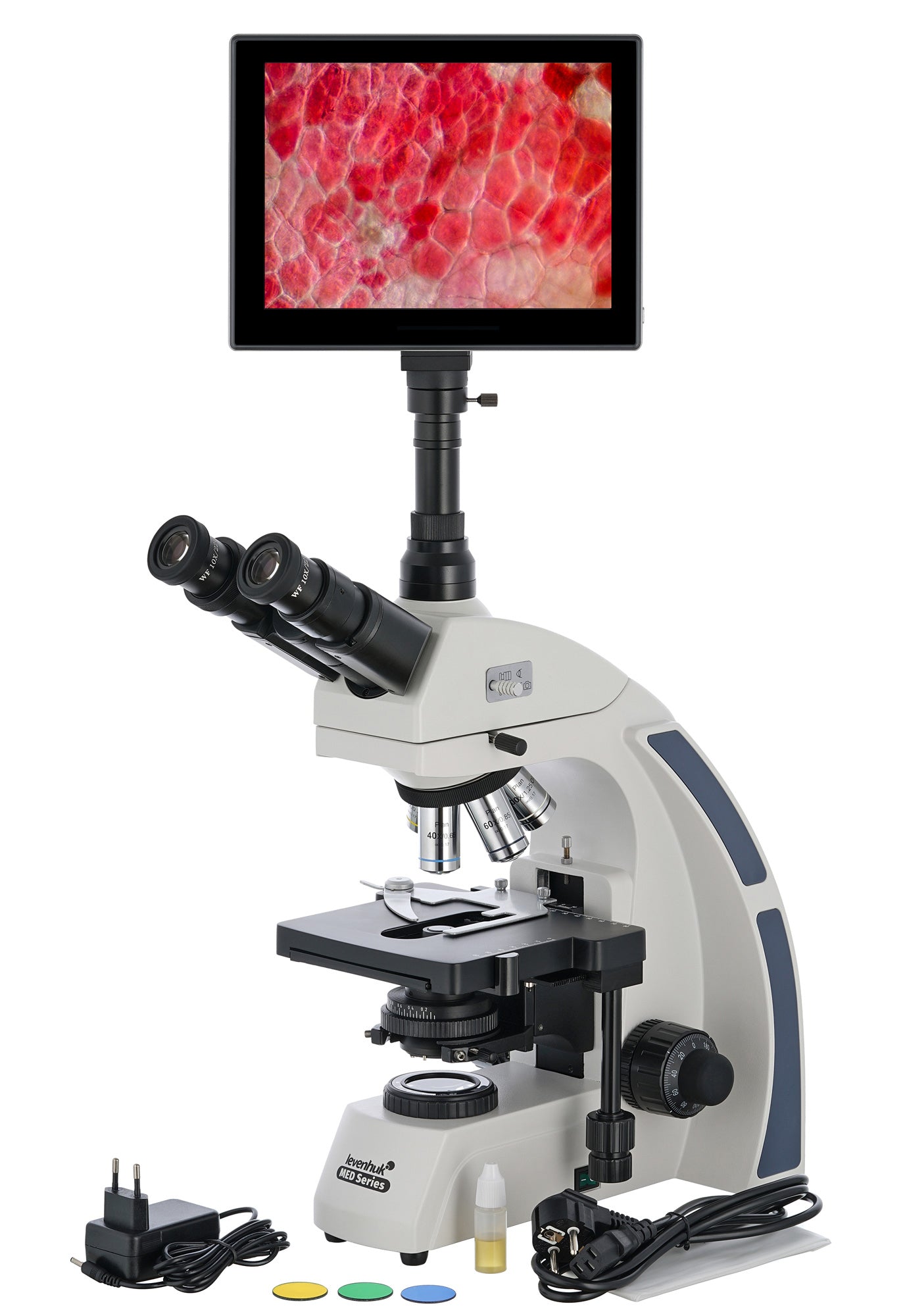 Microscopio trinoculare digitale Levenhuk MED D40T LCD