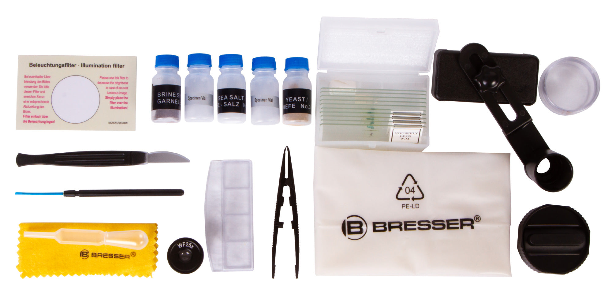 Microscopio Junior Bresser con ingrandimento 40x-2000x