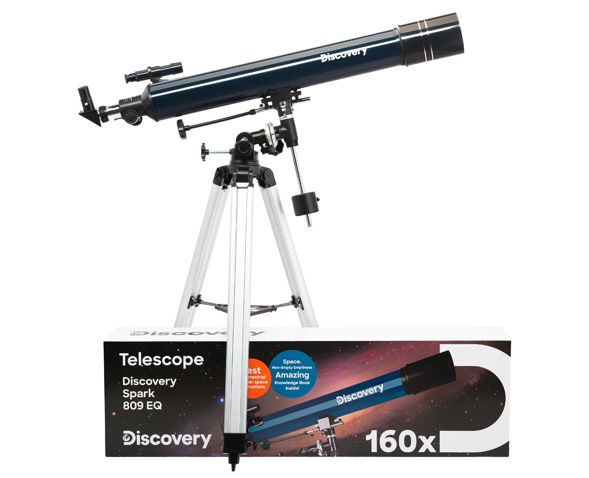 Telescopio Levenhuk Discovery Spark 809 EQ con libro