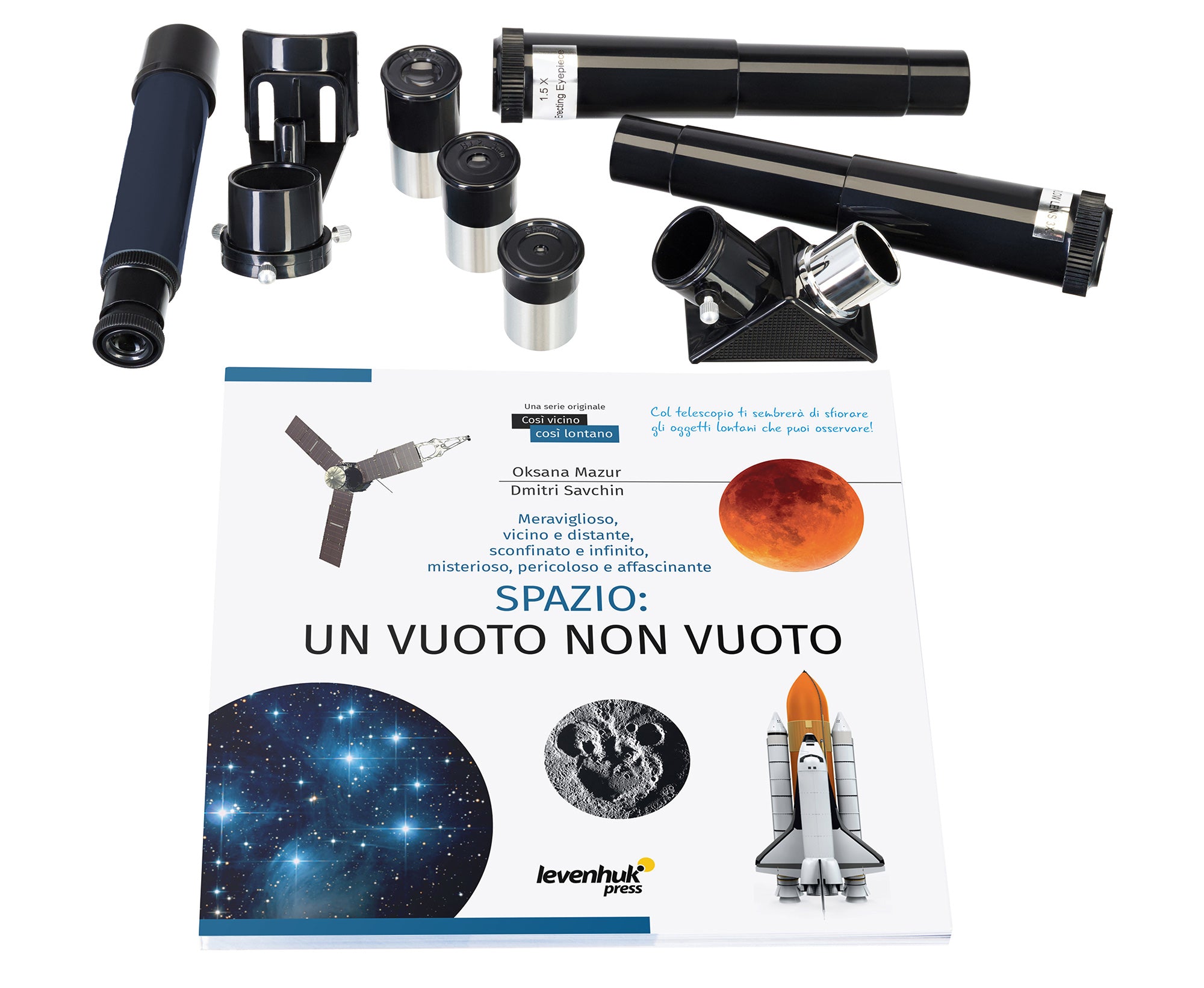 Telescopio Levenhuk Discovery Spark 809 EQ con libro