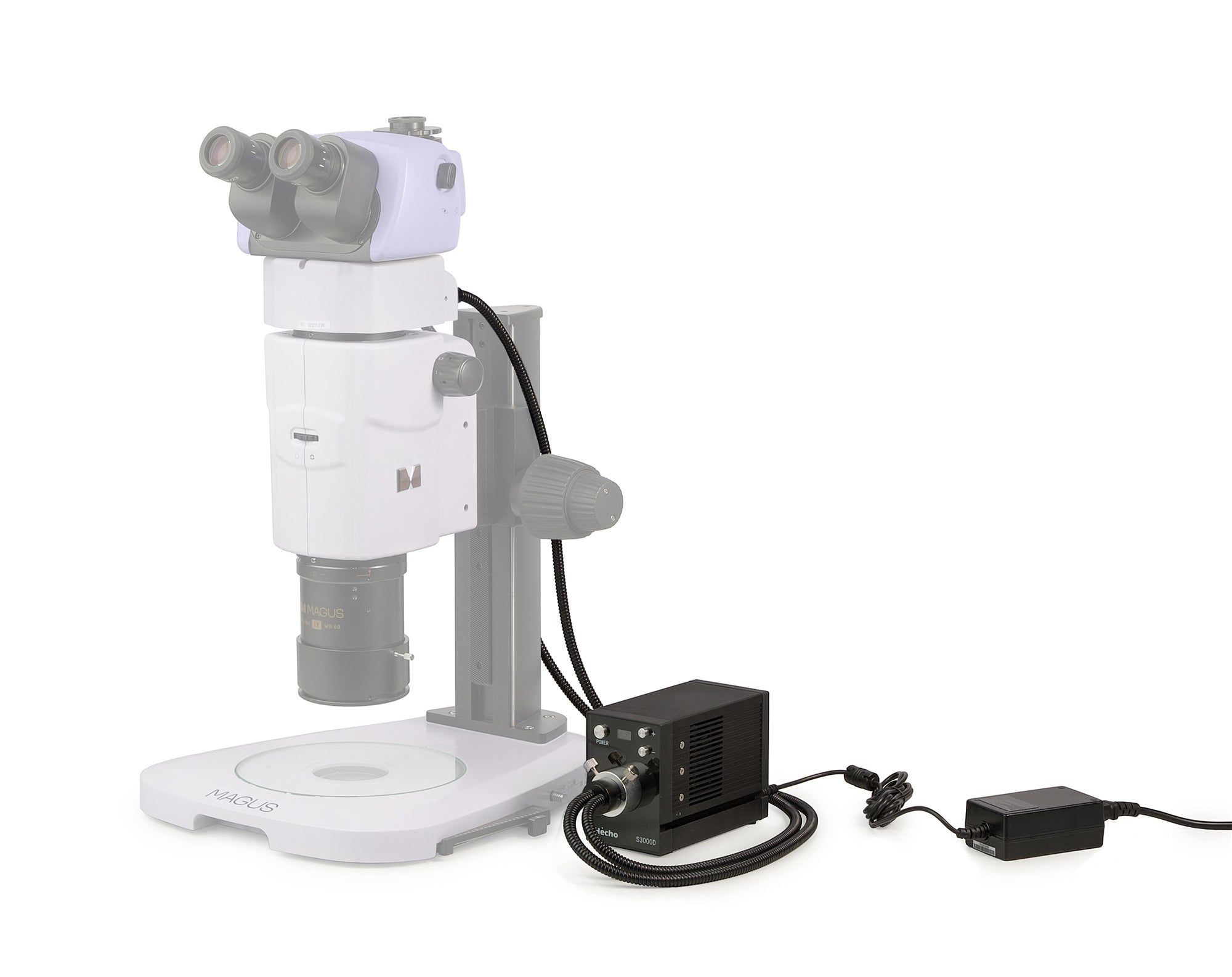 Luce episcopica a LED MAGUS CEI A18 con alimentatore e inserto per obiettivo