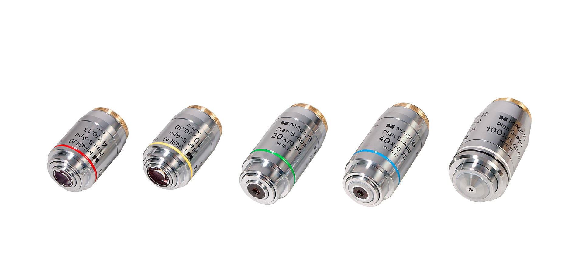 Set di obiettivi MAGUS FL S-APO60 PlanF S-Apo 4х/10х/20х/40х/100х a olio ∞/ 0,17 H60 mm