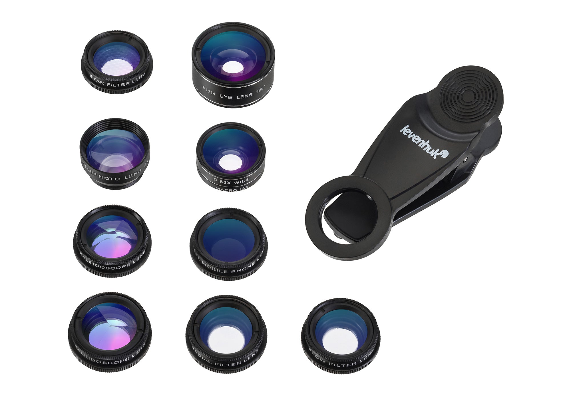 Set di lenti per smartphone Levenhuk Lens S10