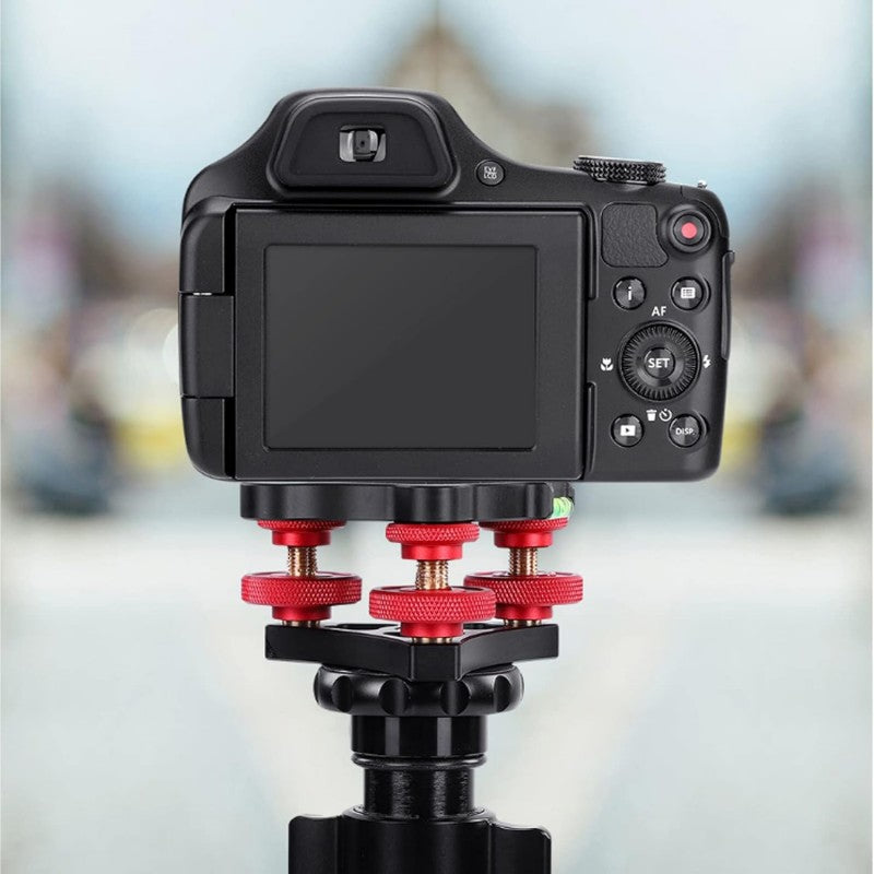 Livella micrometrica a 3 punti per treppiedi fotografici