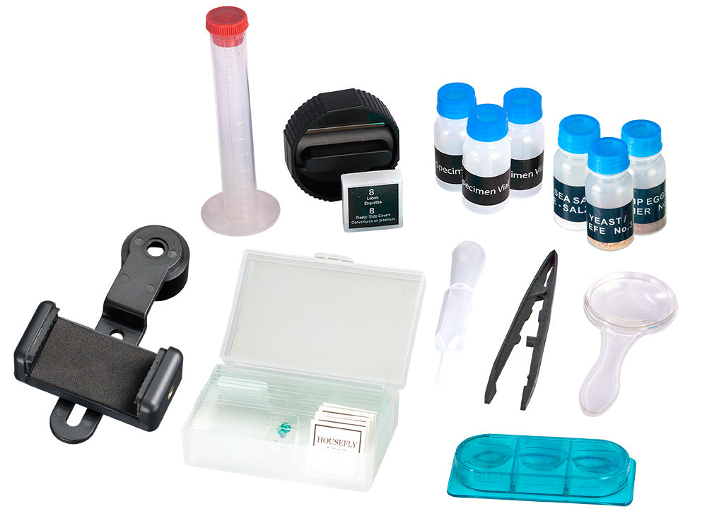 Microscopio Bresser National Geographic 40–640x con adattatore per fotocamera