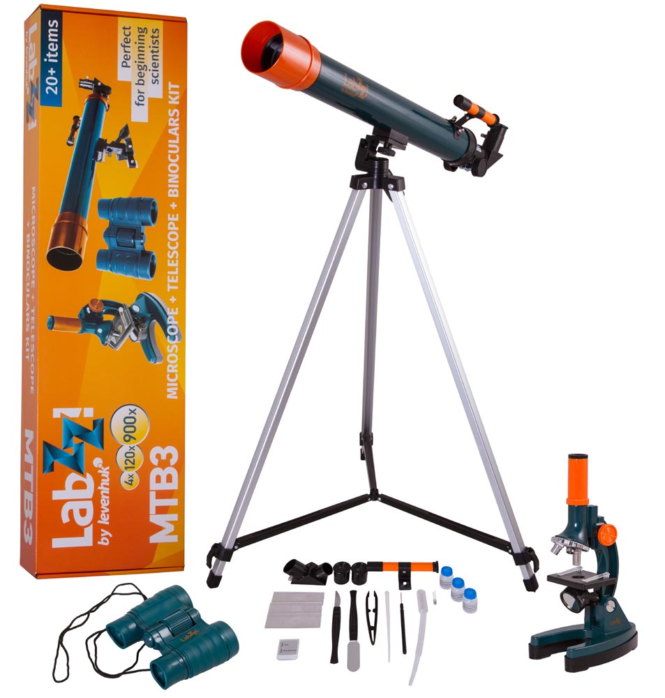 Kit telescopio, microscopio e binocolo Levenhuk LabZZ MTB3