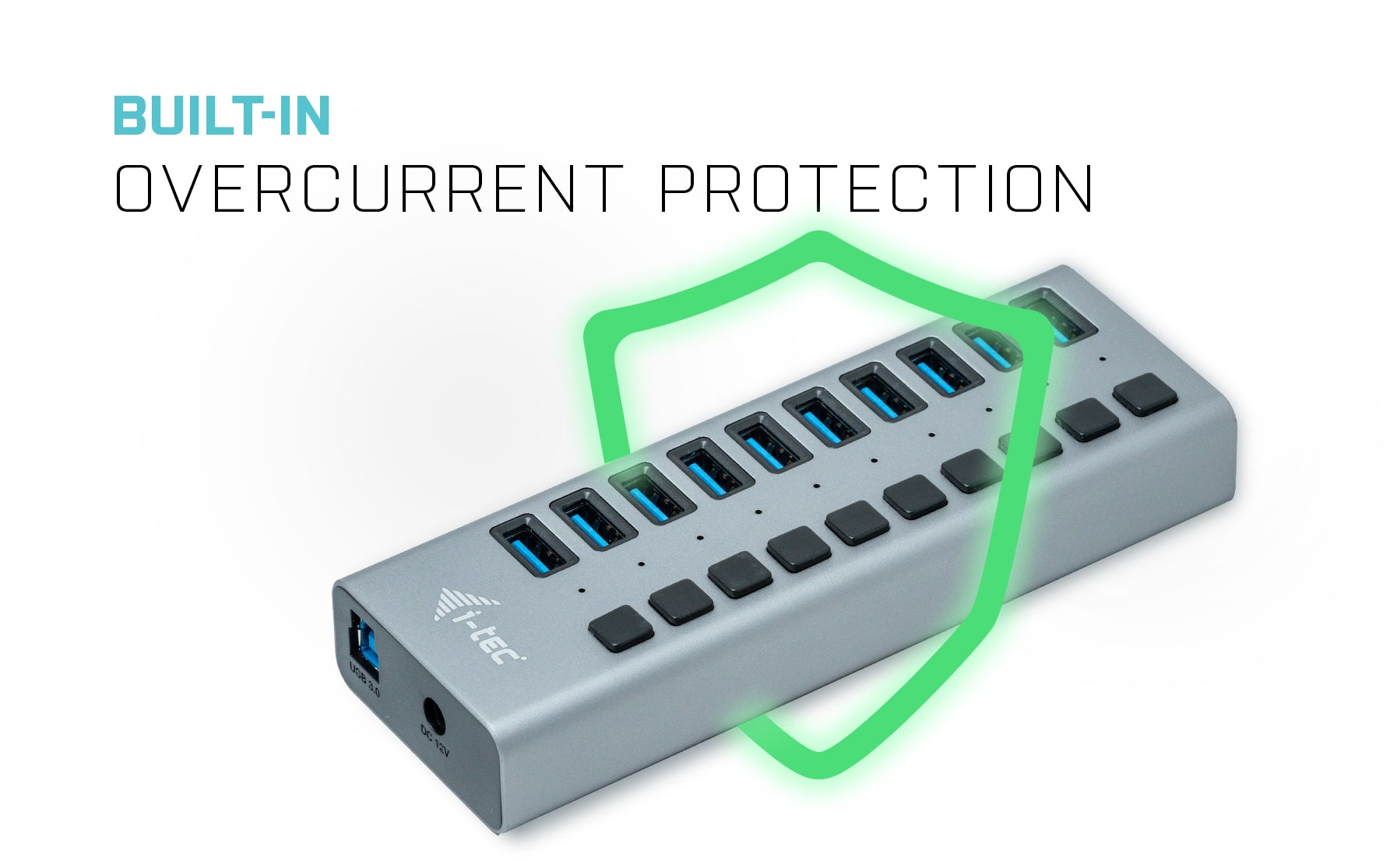 HUB USB 3.0 10 porte + Power Adapter 48 W