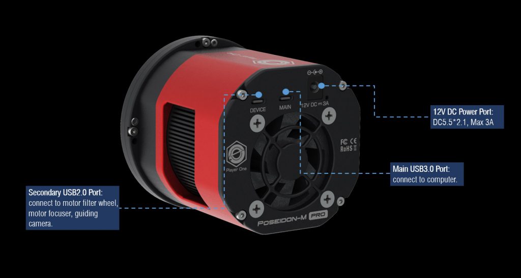 Player One Camera DeepSky Poseidon-M Pro IMX571 APSC Mono