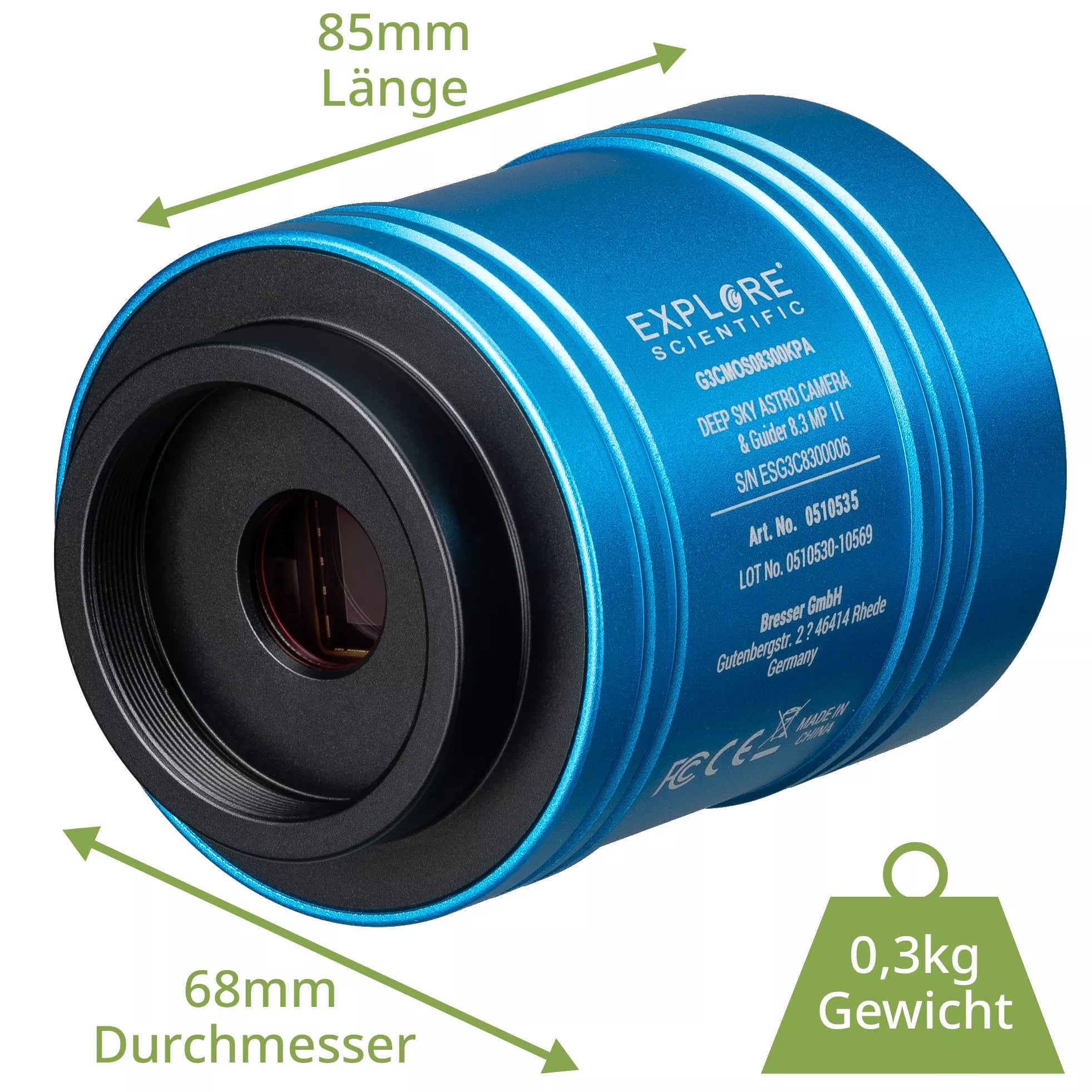 Explore Scientific 4K DEEP SKY ASTRO-Camera & Guider 8,3 MP II