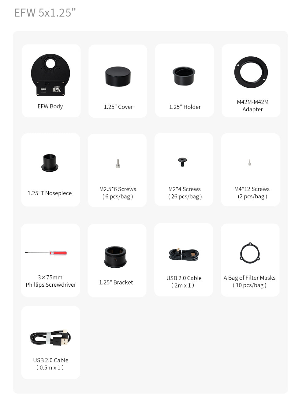 Ruota portafiltri EFW 5x1.25" V25