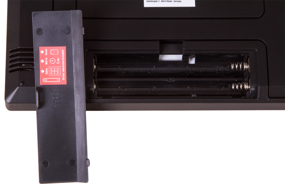 Orologio da parete meteorologico Bresser Temeotrend JC LCD, nero