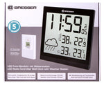 Orologio da parete meteorologico Bresser Temeotrend JC LCD, nero