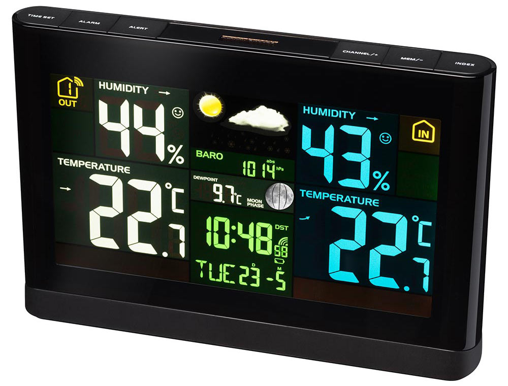 Stazione meteorologica Bresser con display a colori, nera