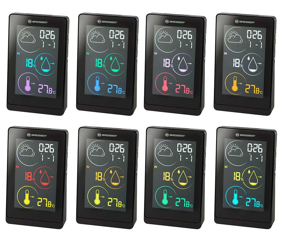 Stazione meteo a colori Bresser Temeo Life H, nero