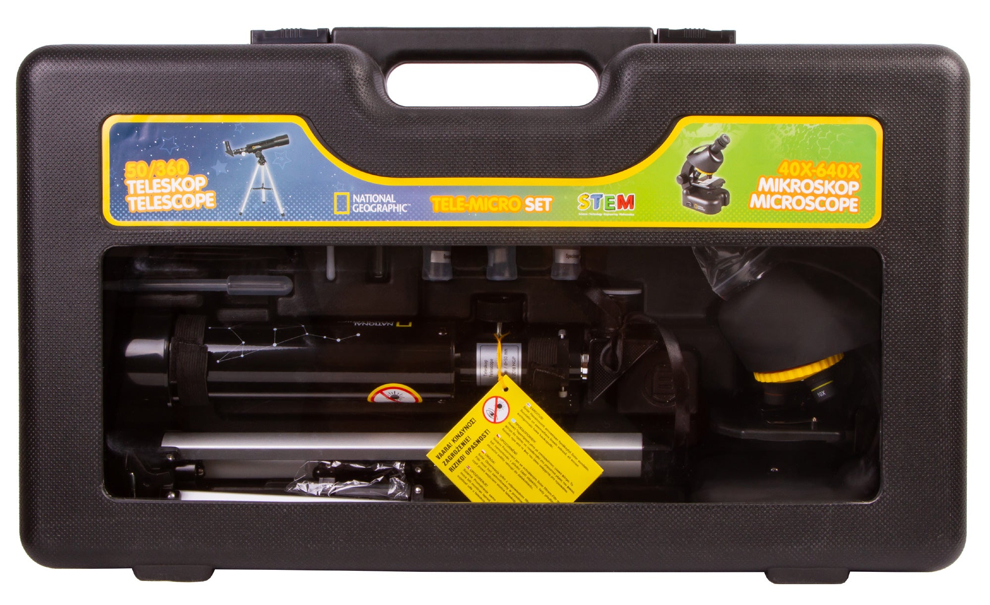 Telescopio National Geographic 50/360 AZ e Microscopio con Supporto per Smartphone