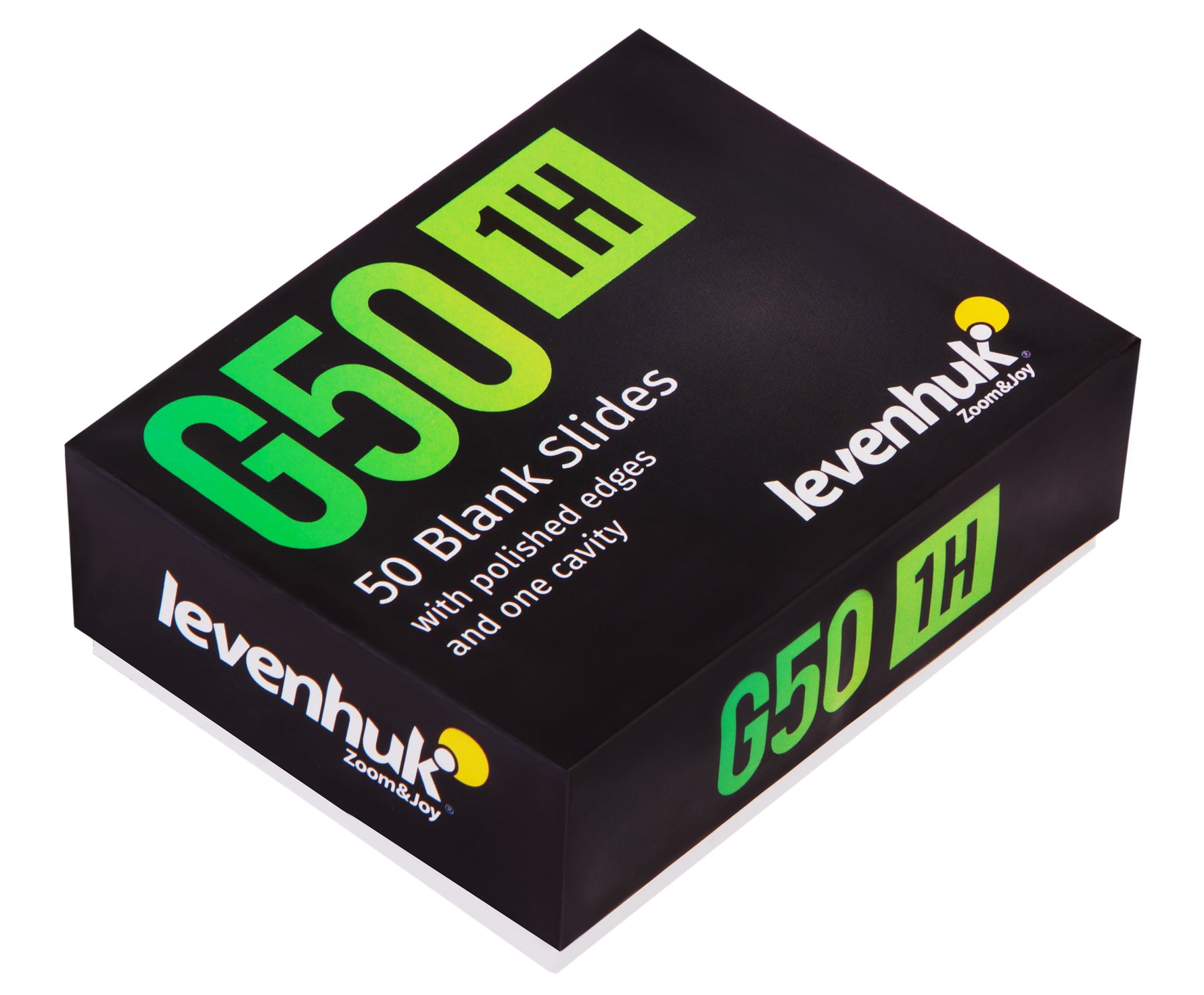 Vetrini vuoti Levenhuk G50 1H a una cavità, 50 pz.