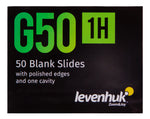 Vetrini vuoti Levenhuk G50 1H a una cavità, 50 pz.
