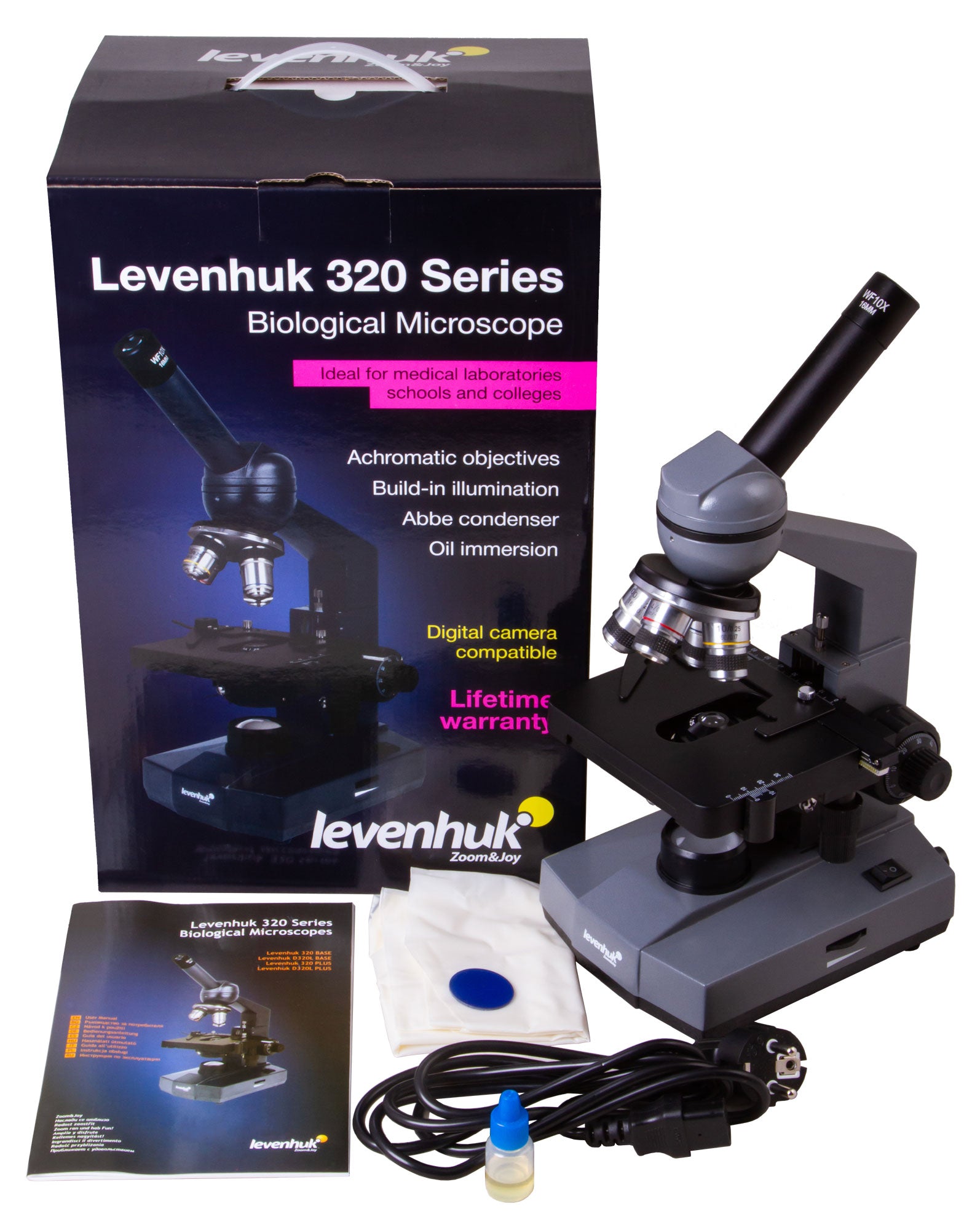 Microscopio biologico monoculare Levenhuk 320 BASE
