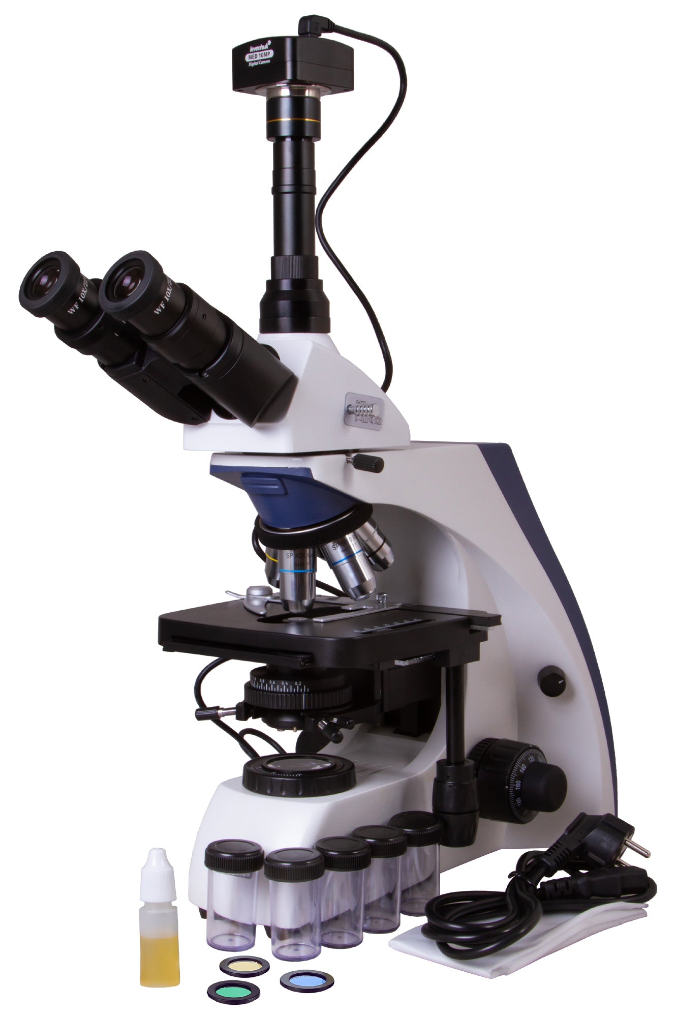 Microscopio trinoculare digitale Levenhuk MED D30T
