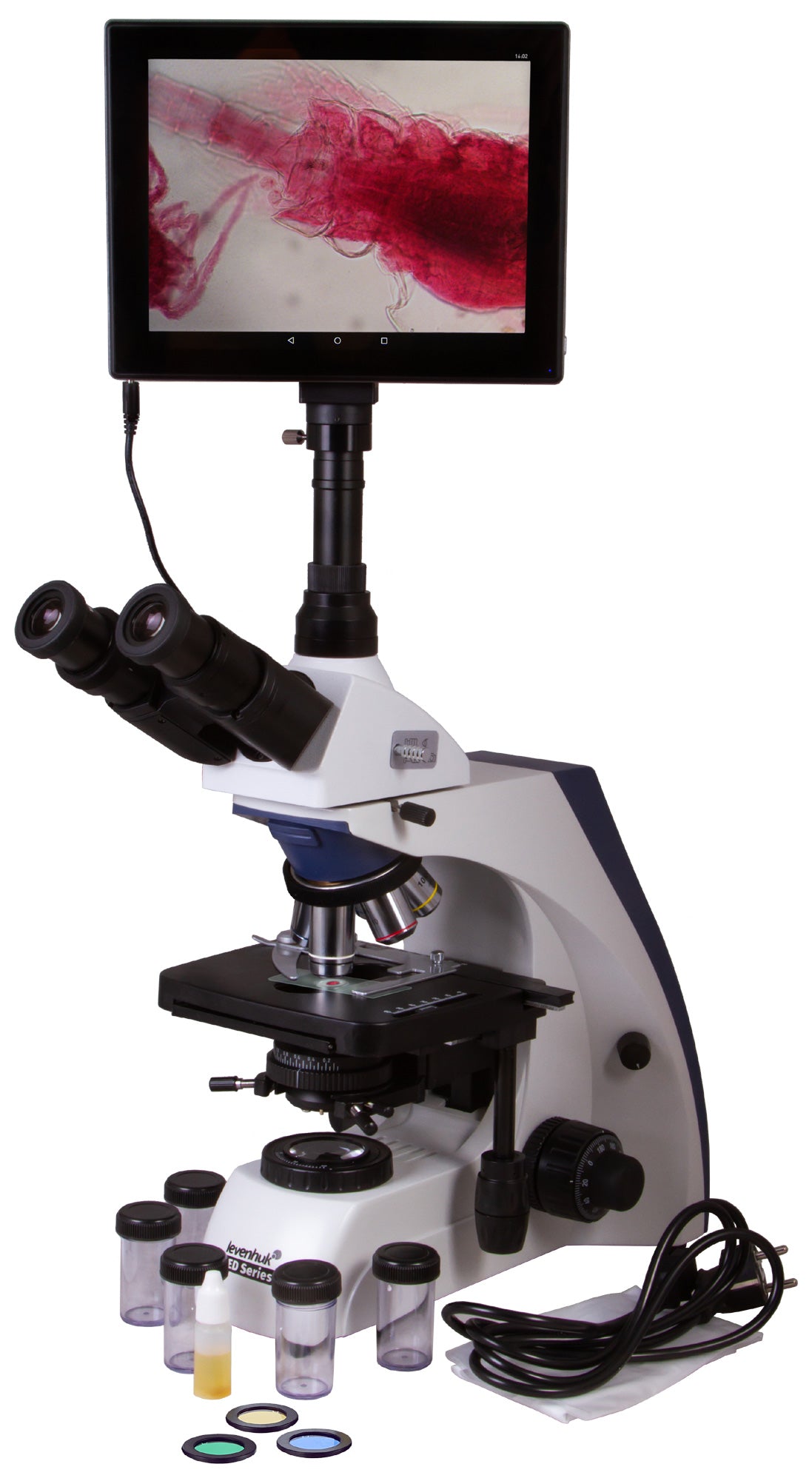 Microscopio trinoculare digitale Levenhuk MED D35T LCD