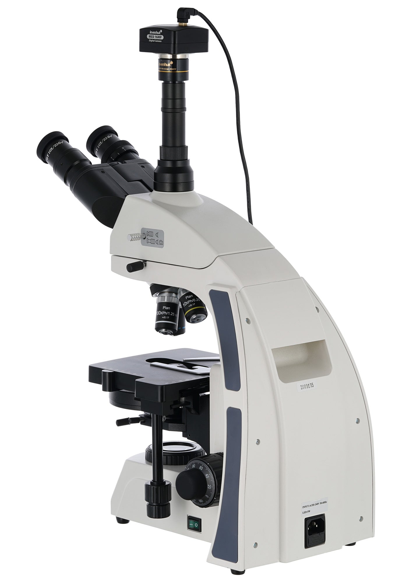 Microscopio trinoculare digitale Levenhuk MED D45T