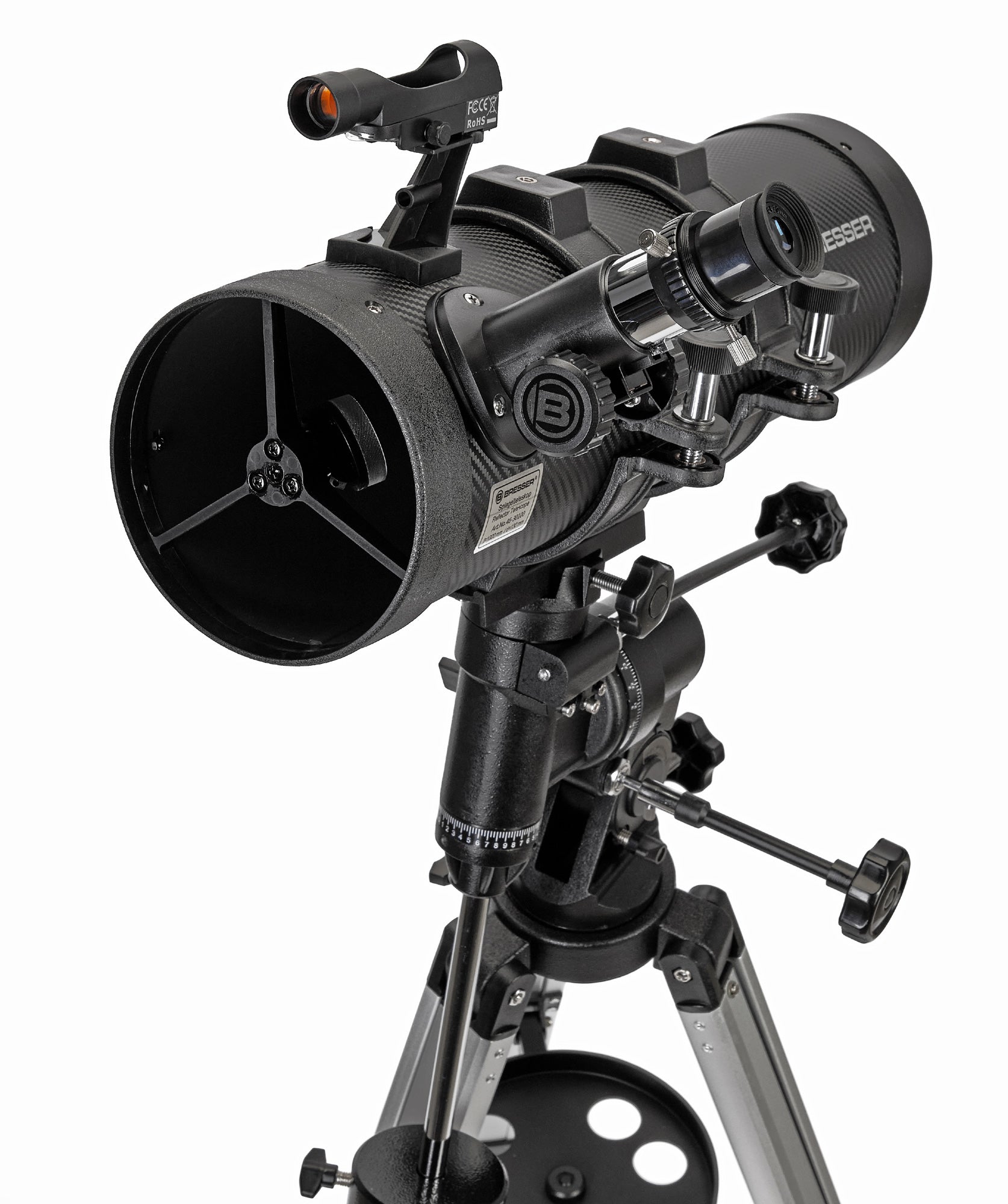 Telescopio riflettore newtoniano Bresser Spica 130/1000 EQ3 con adattatore per fotocamera smartphone