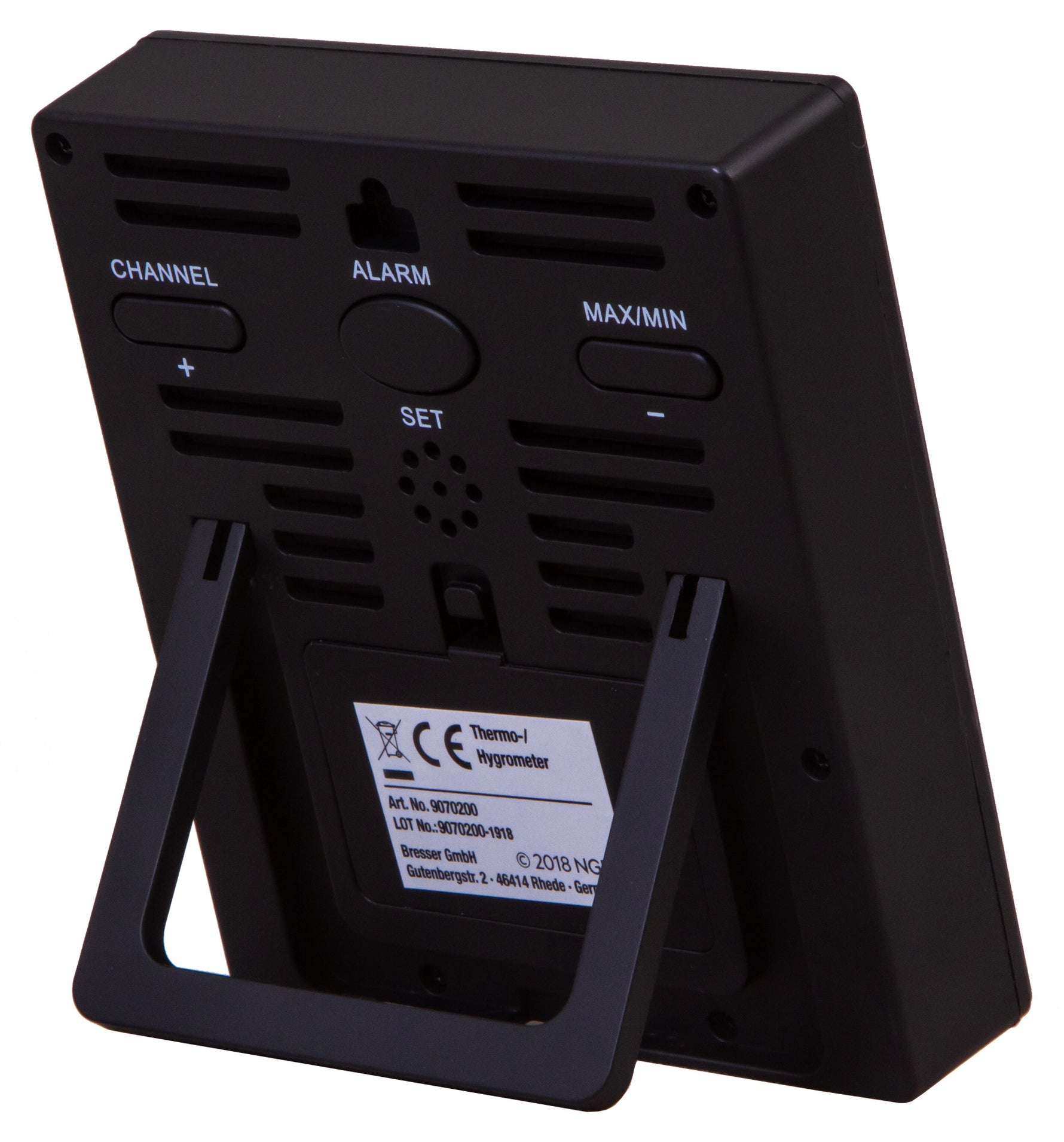 Termoigrometro Bresser National Geographic con 4 misurazioni indipendenti, nero