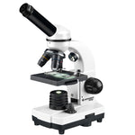 Microscopio Bresser Junior Biolux SEL 40–1600x con custodia, bianco