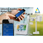 Stazione meteo a colori Bresser Wi-Fi con sensore professionale 5 in 1, bianca