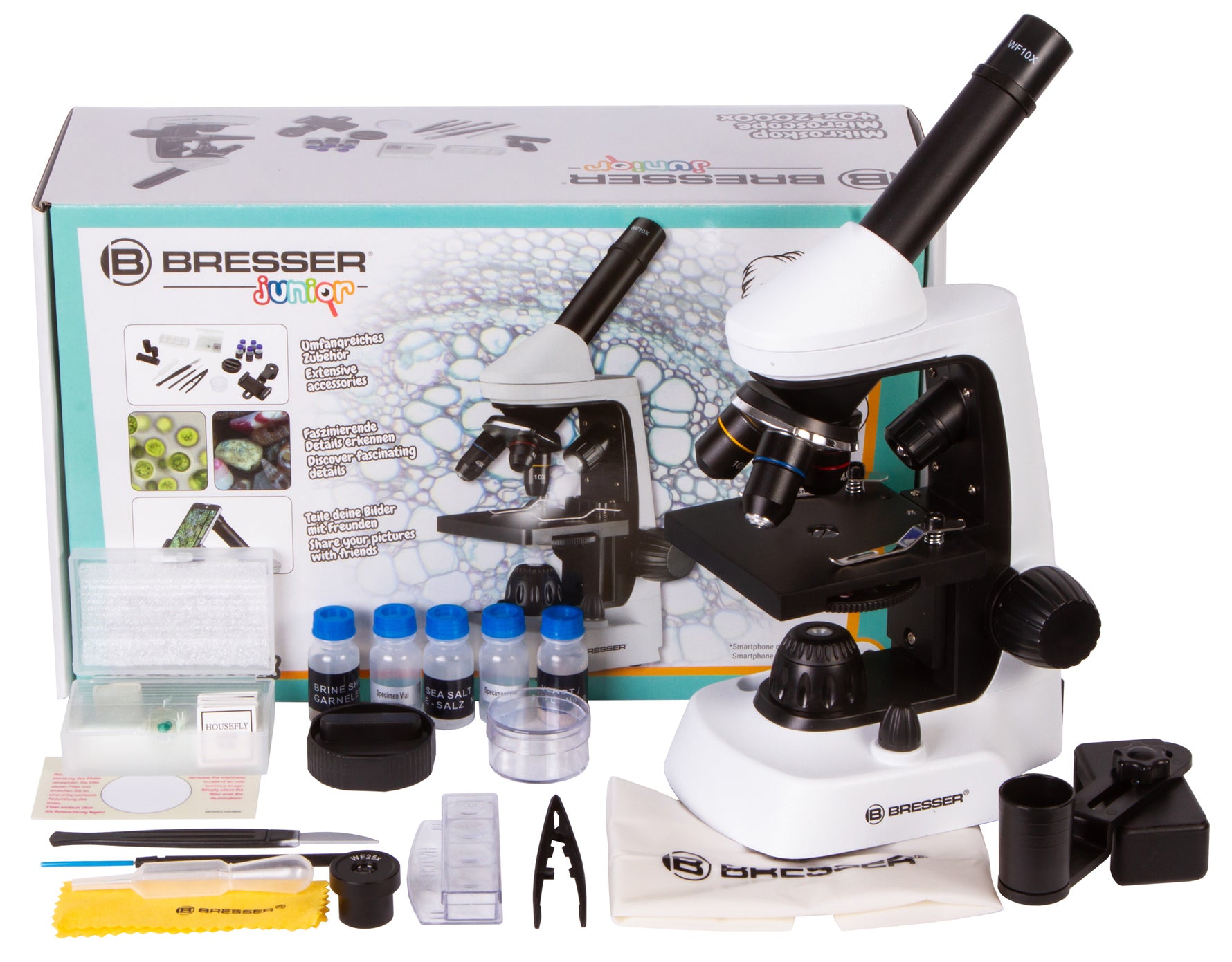 Microscopio Junior Bresser con ingrandimento 40x-2000x