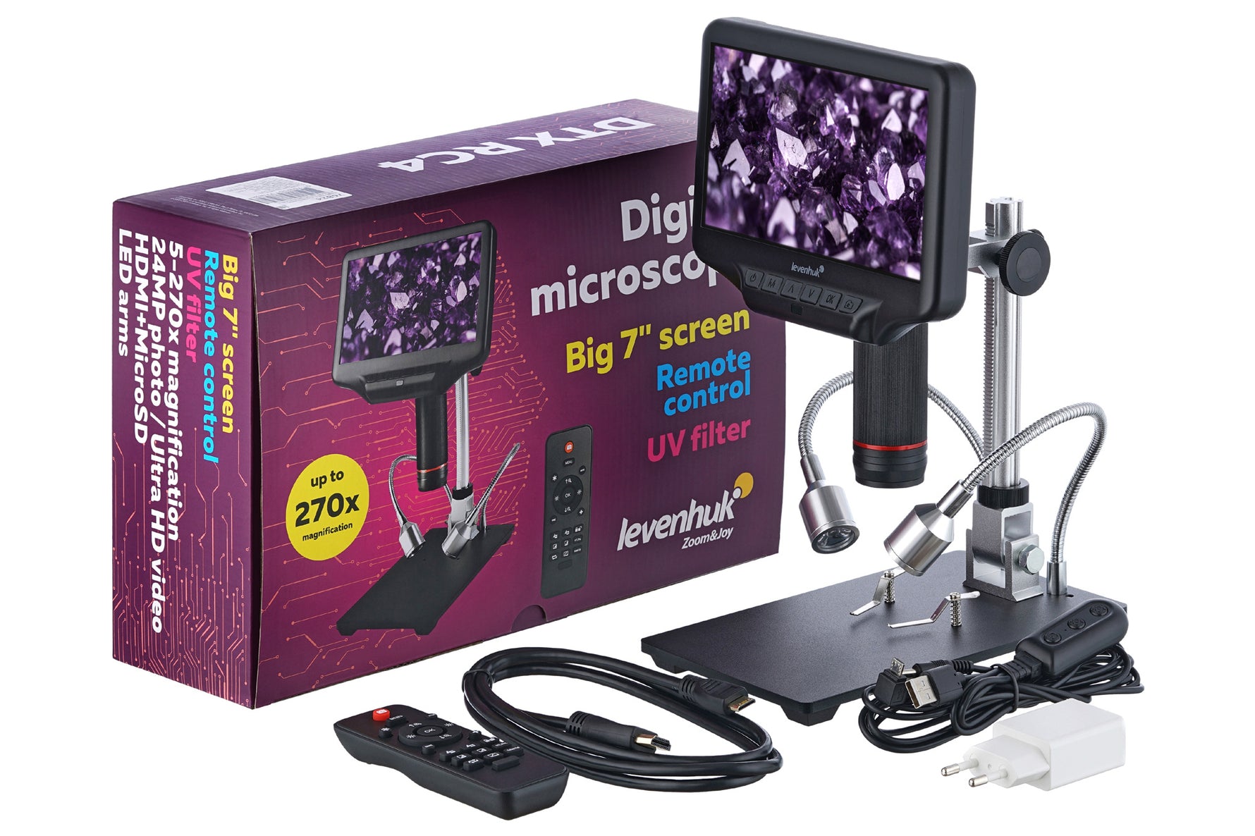 Microscopio con telecomando Levenhuk DTX RC4