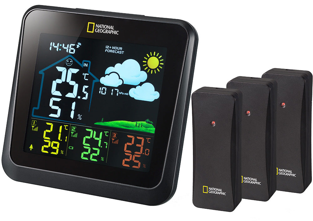 Stazione meteo Bresser National Geographic VA con display a colori e 3 sensori