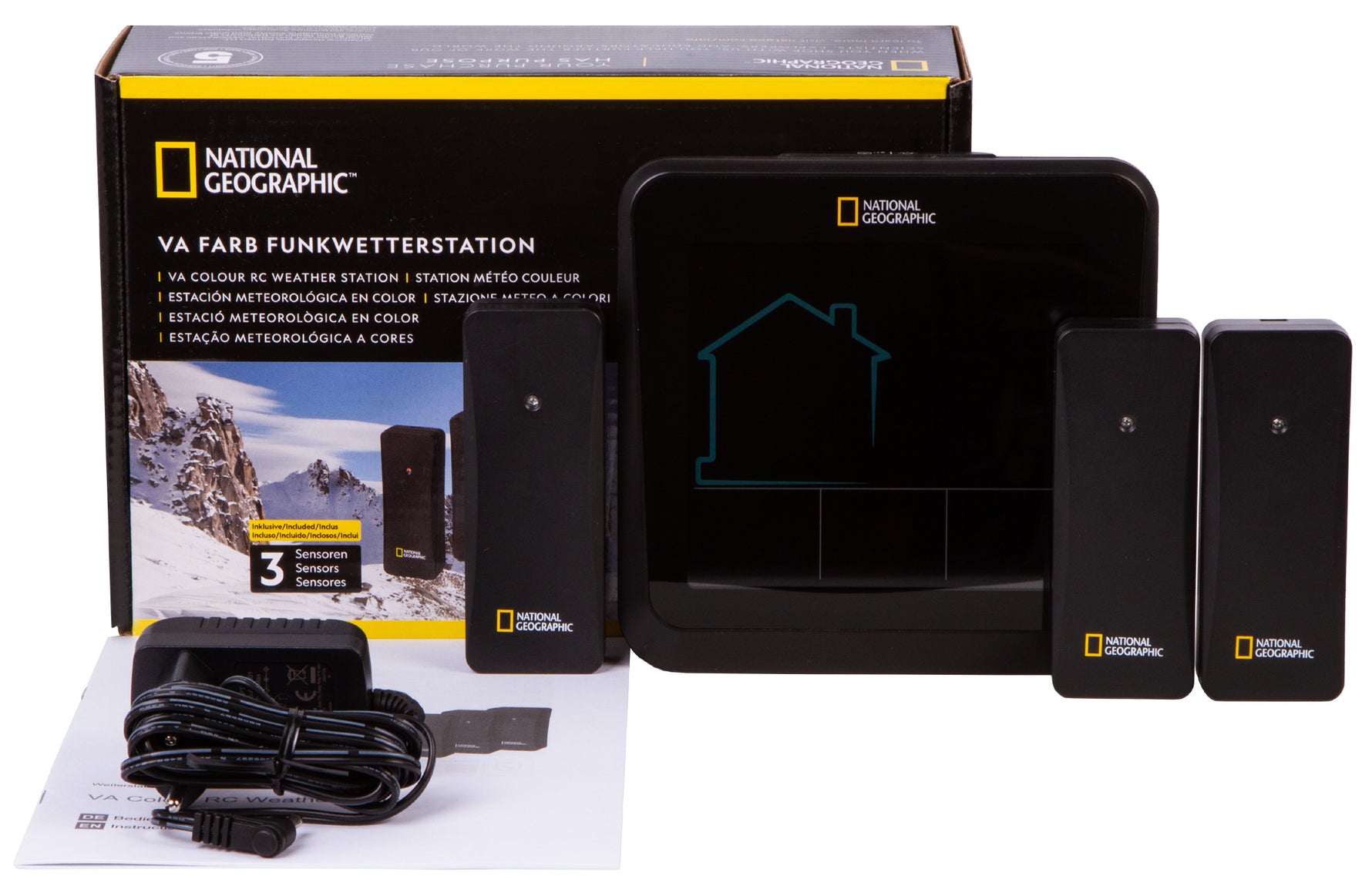 Stazione meteo Bresser National Geographic VA con display a colori e 3 sensori