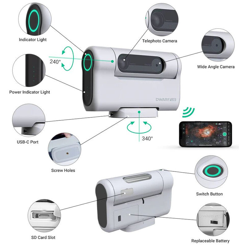 Telescopio Smart 24/100 DWARF II Deluxe Edition