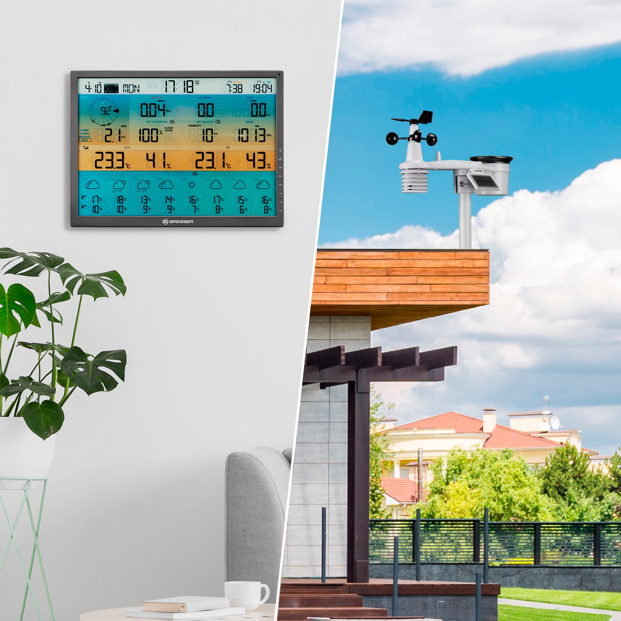 Stazione meteorologica Bresser 7-in-1 8 giorni 4CAST Wi-Fi