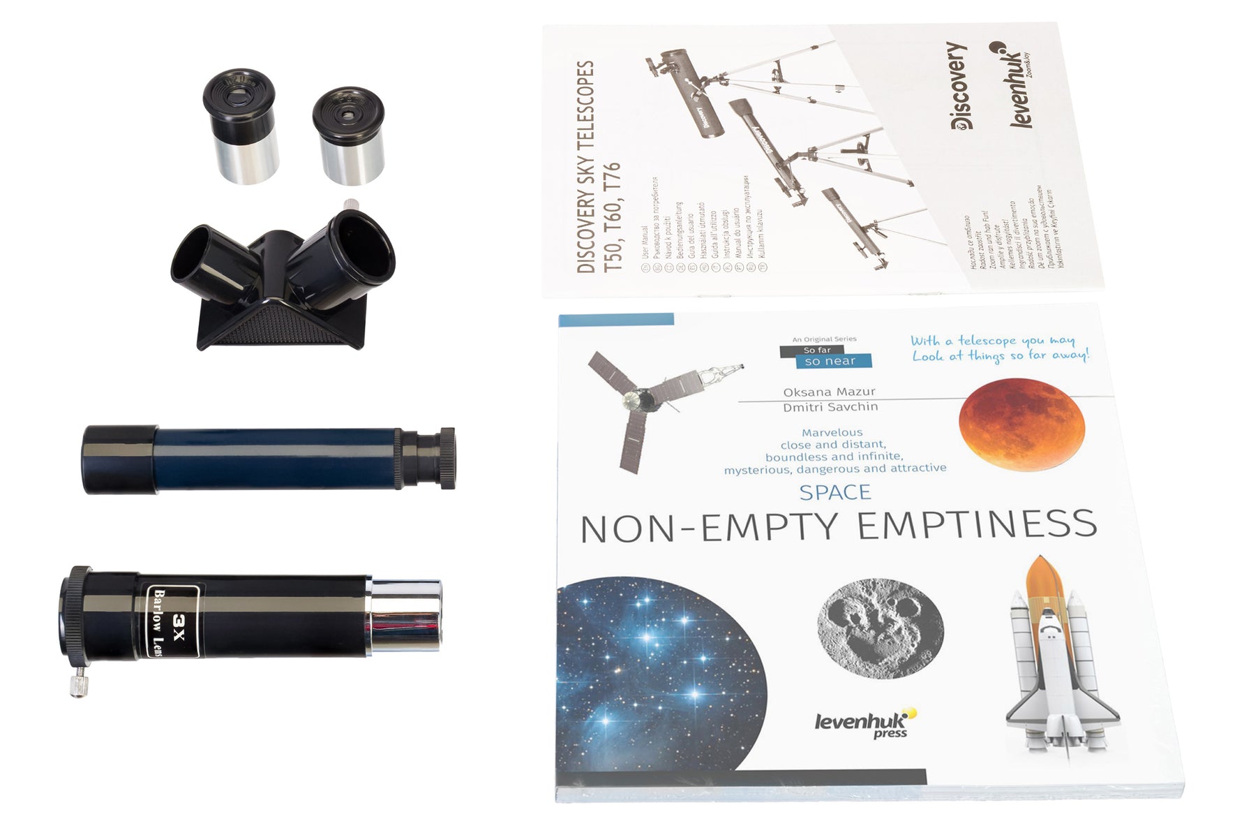 Telescopio Levenhuk Discovery Sky T50 con libro