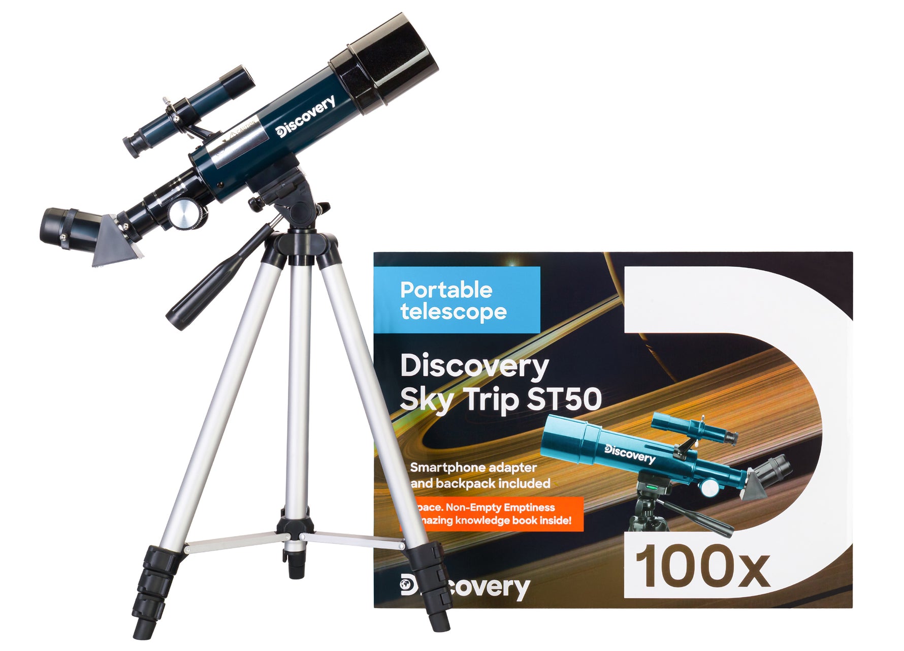 Telescopio Levenhuk Discovery Sky Trip ST50 con libro