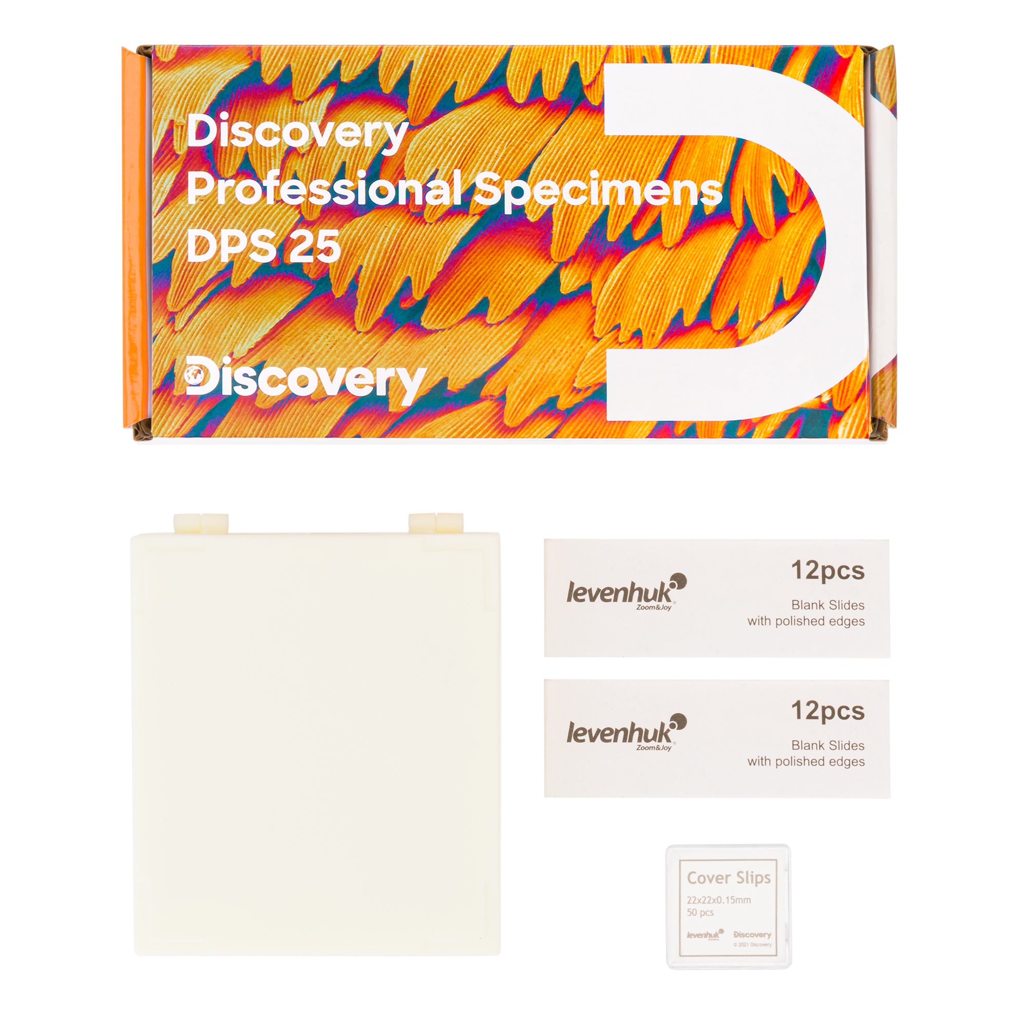 Set di micropreparati Levenhuk Discovery Prof DPS 25. “Biologia, uccelli, ecc.”