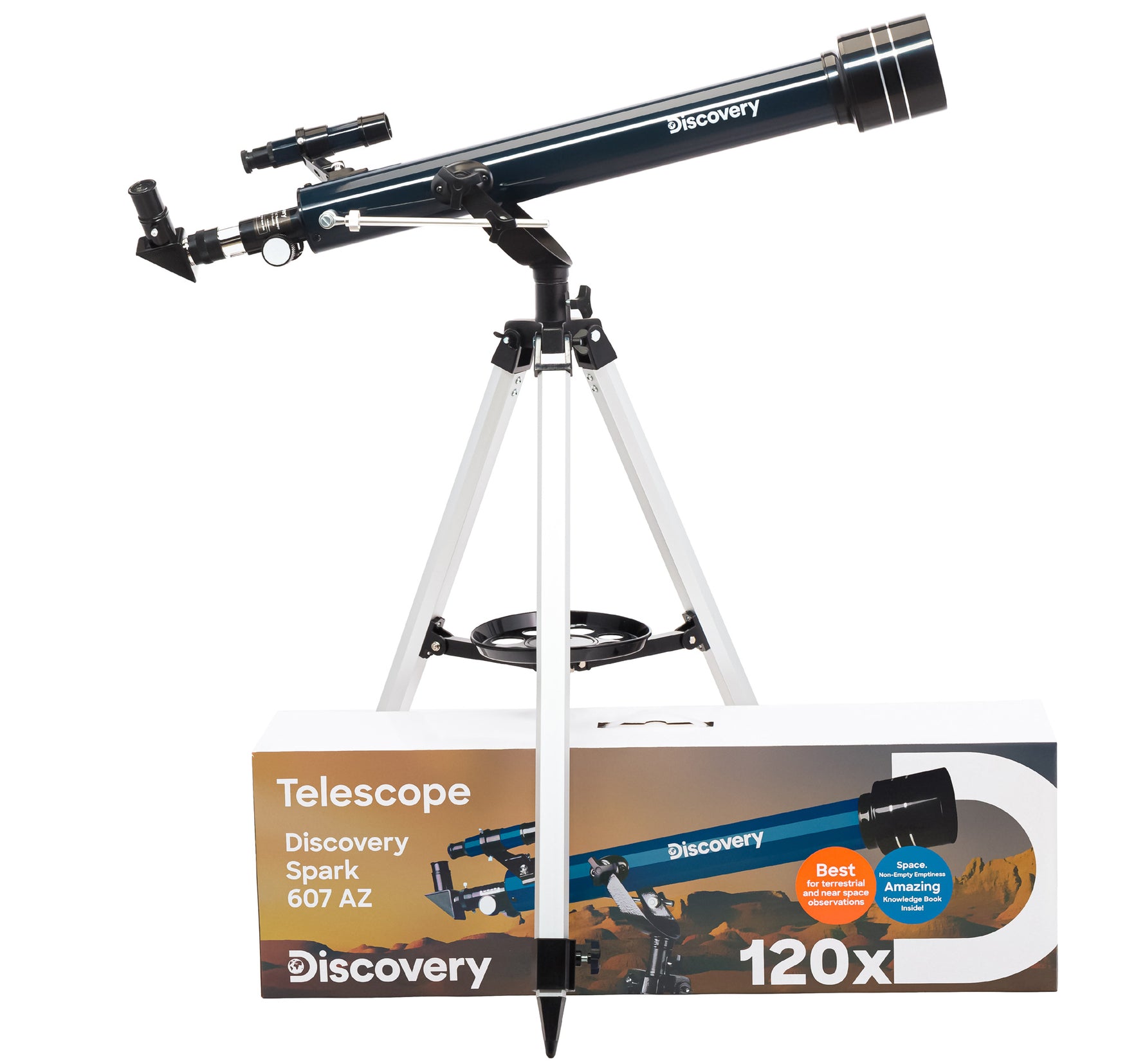 Telescopio Levenhuk Discovery Spark 607 AZ con libro