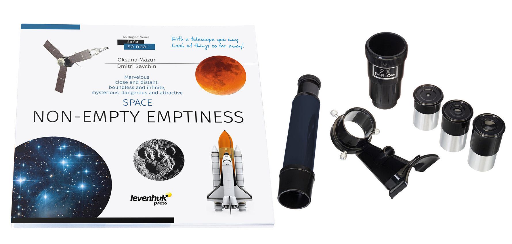 Telescopio Levenhuk Discovery Spark 767 AZ con libro
