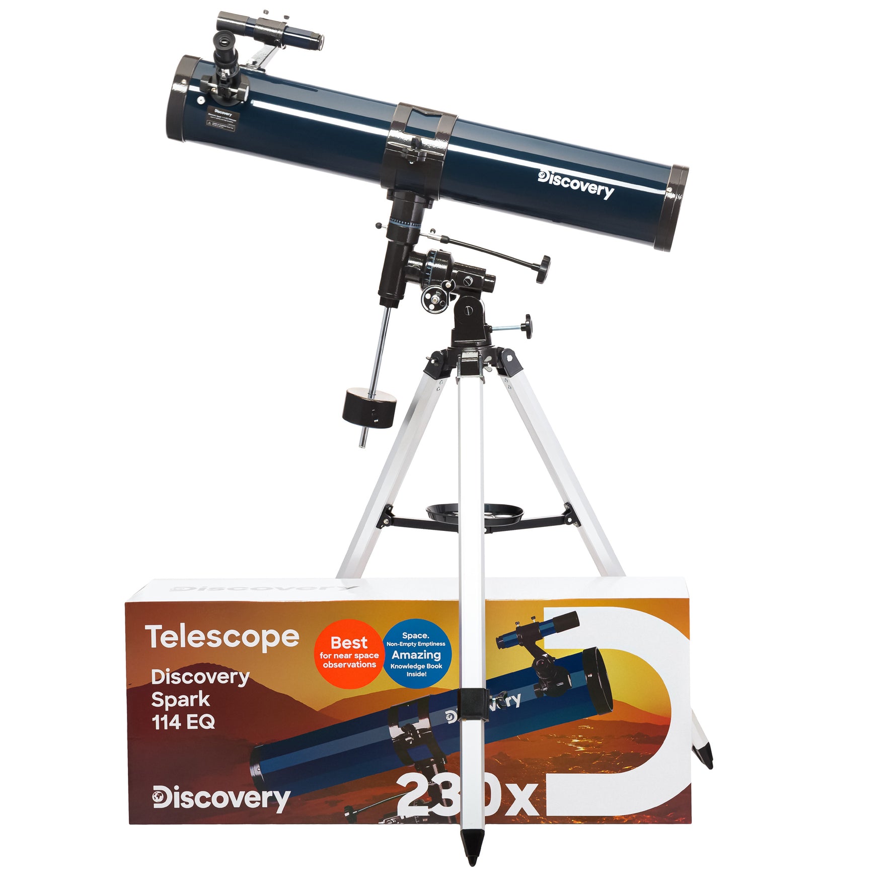 Telescopio Levenhuk Discovery Spark 114 EQ con libro