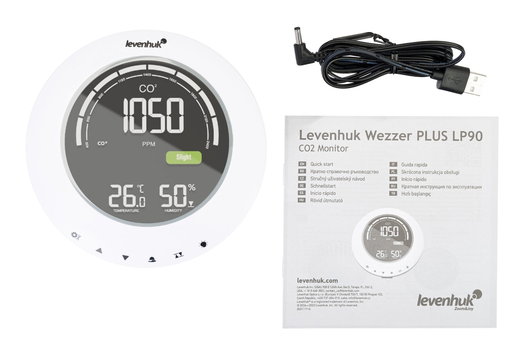 Rilevatore di CO₂ Levenhuk Wezzer PLUS LP90