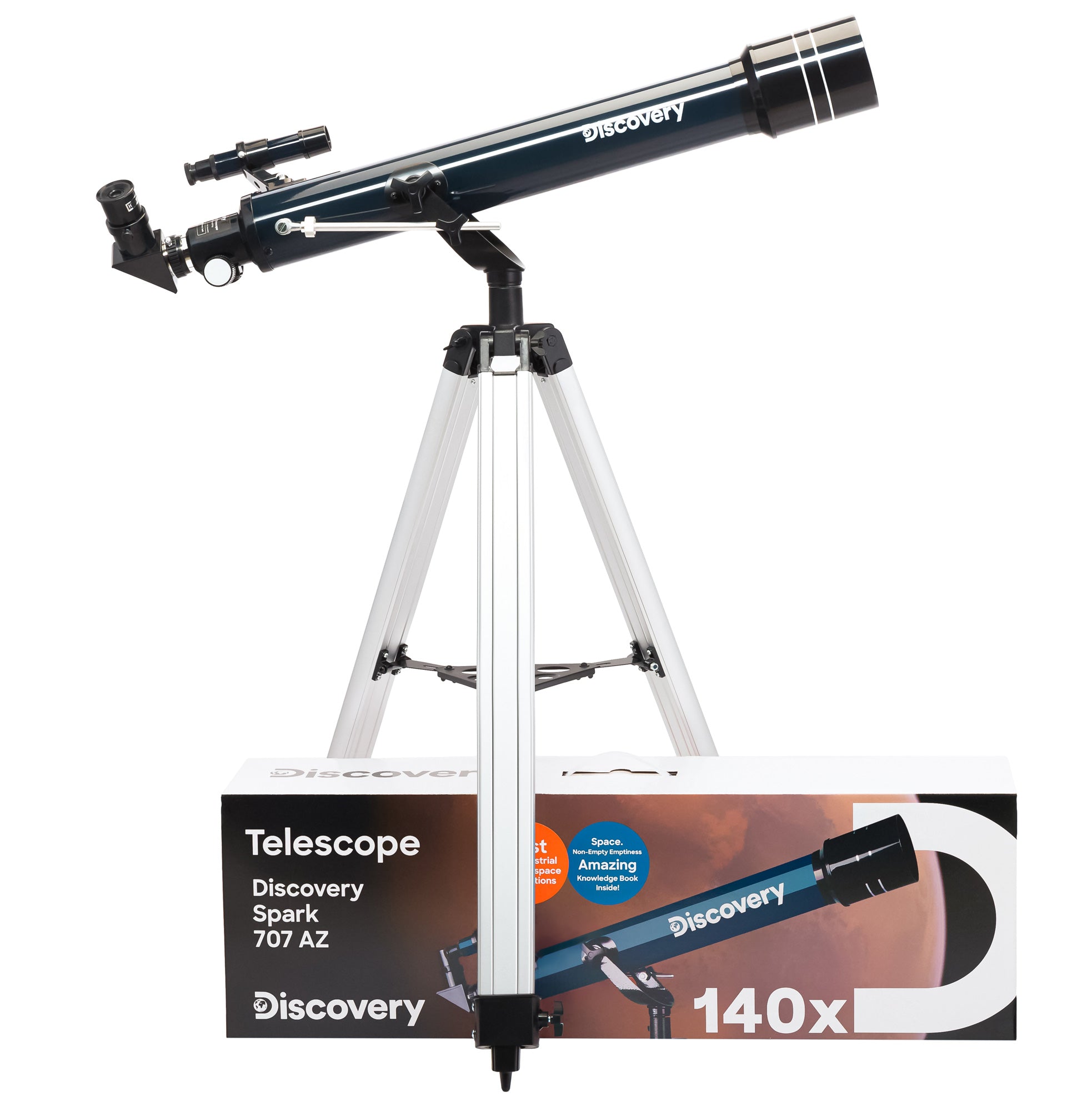 Telescopio Levenhuk Discovery Spark 707 AZ con libro
