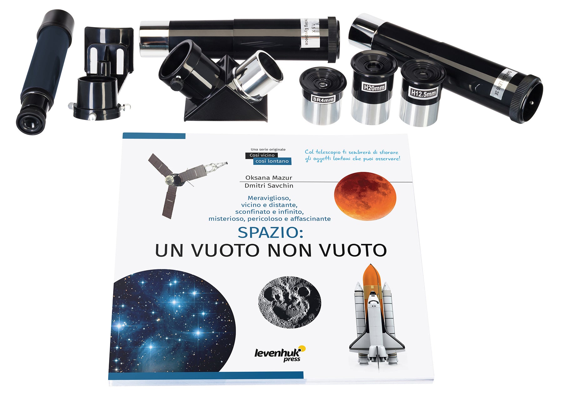 Telescopio Levenhuk Discovery Spark 709 EQ con libro
