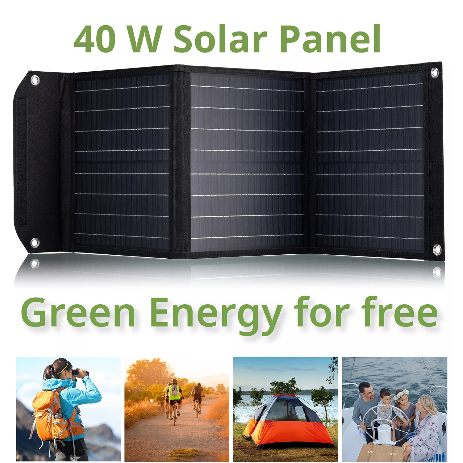 Caricabatterie solare portatile Bresser 40 watt con alimentazione USB
