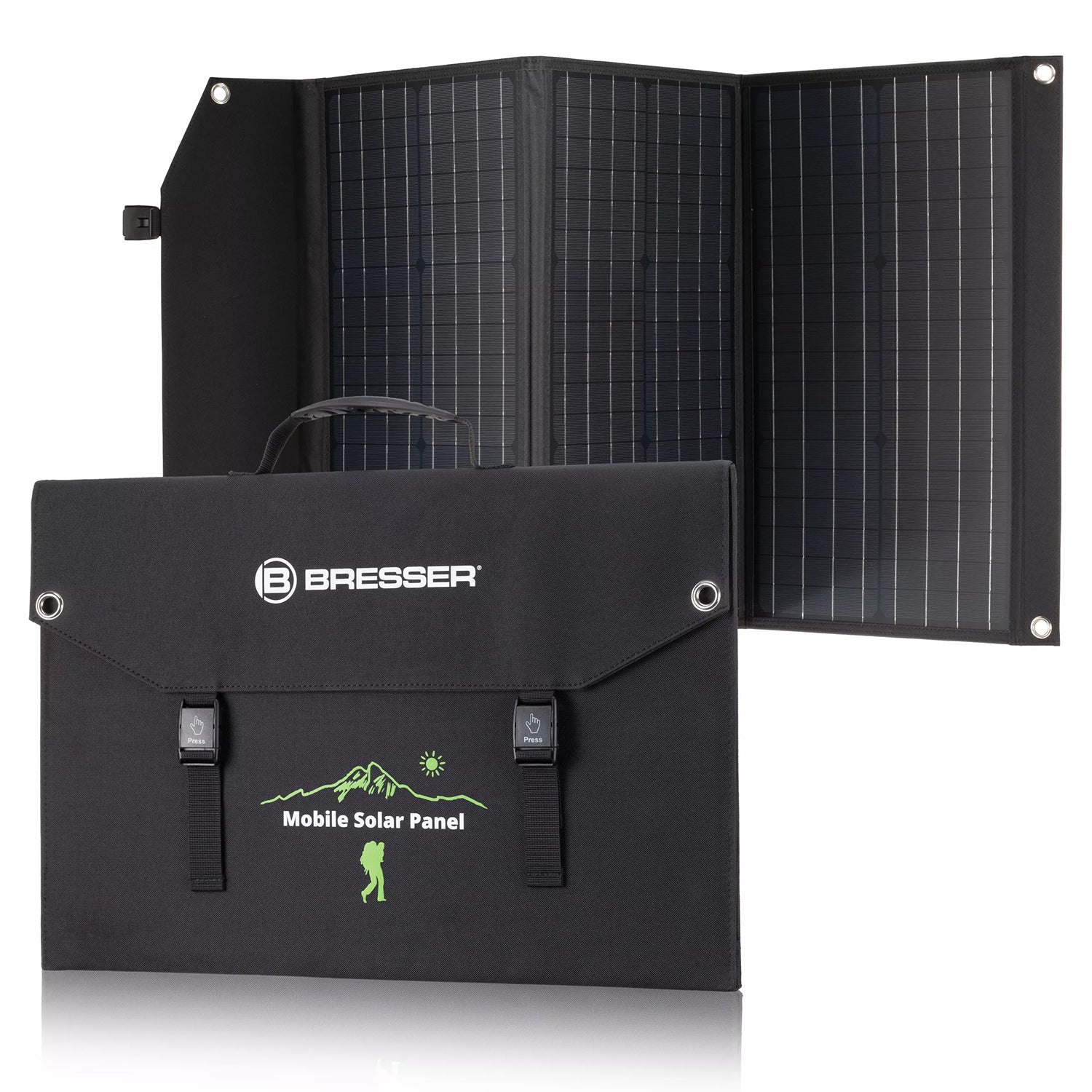 Caricabatterie solare portatile Bresser 90 watt con alimentazione USB