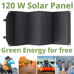 Caricabatterie solare portatile Bresser 120 watt con alimentazione USB