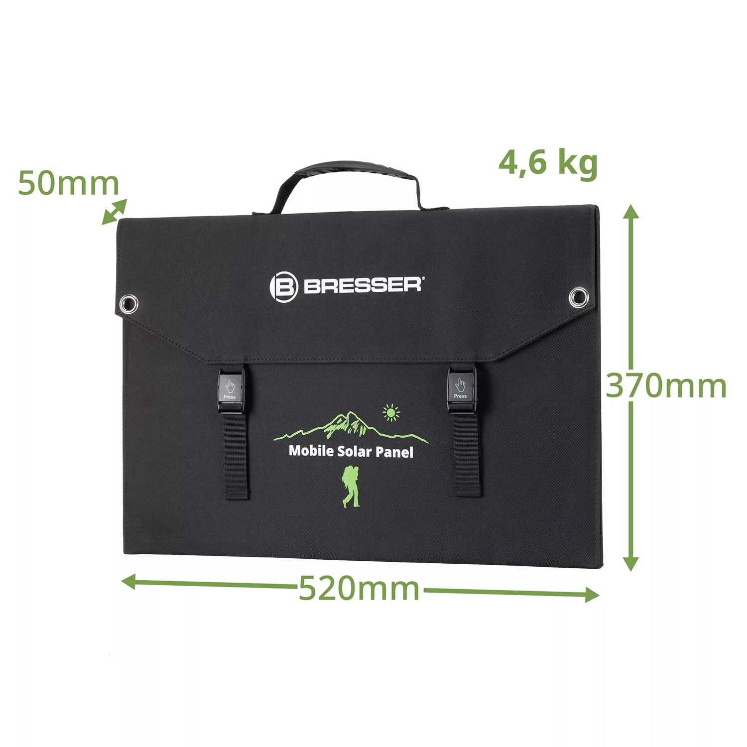 Caricabatterie solare portatile Bresser 120 watt con alimentazione USB