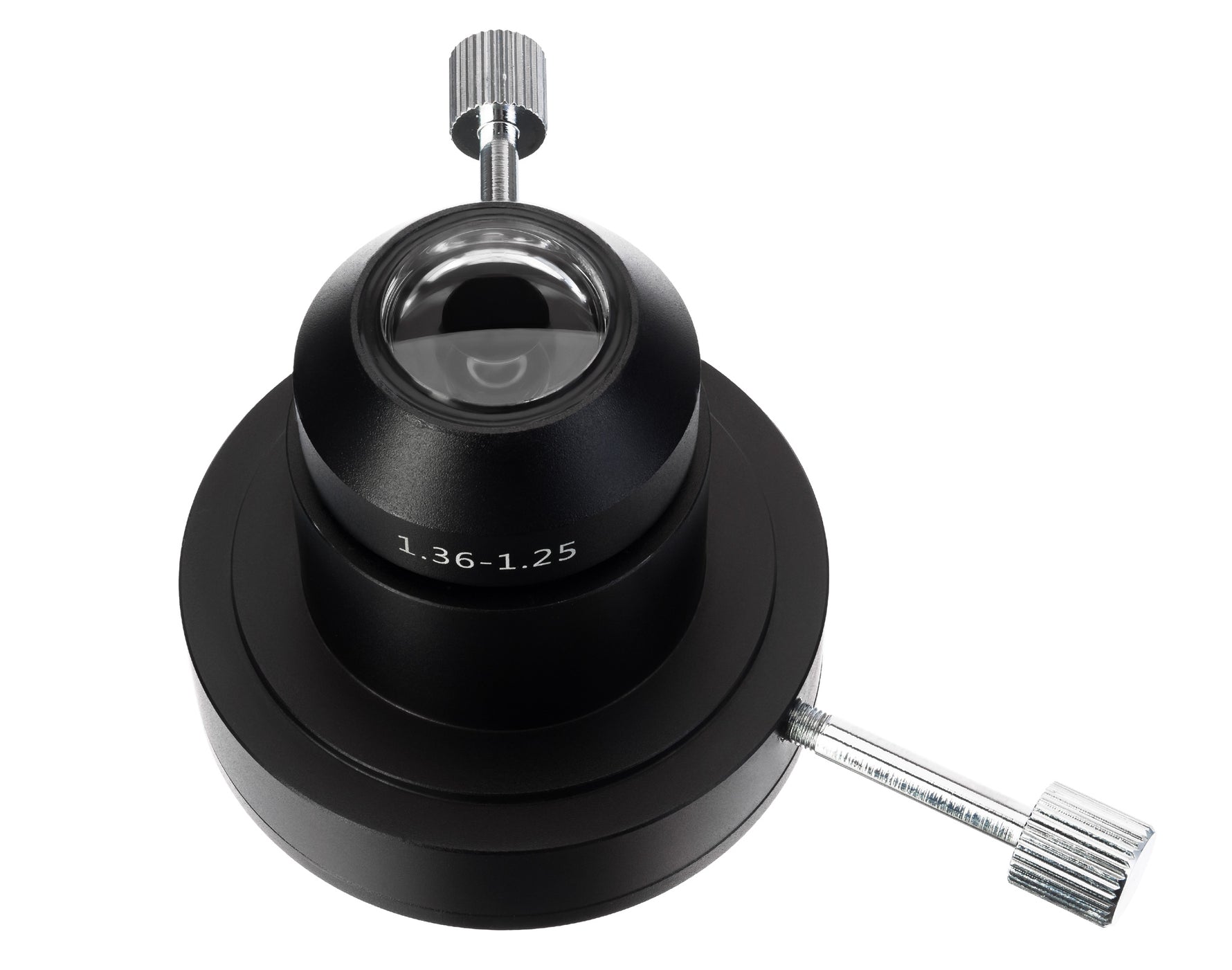 Condensatore a campo oscuro Levenhuk MED (a olio, NA 1,36–1,25) per microscopi MED 30/35/40/45